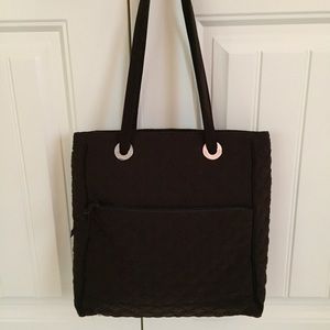 Vera Bradley Espresso Microfiber Three Pocket Tote